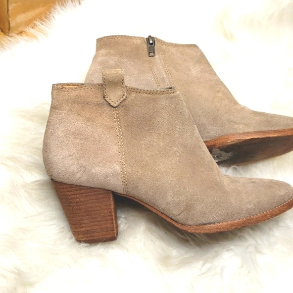 Madewell The Billie Boot in Suede F5045 8.5 tan - Picture 11 of 16